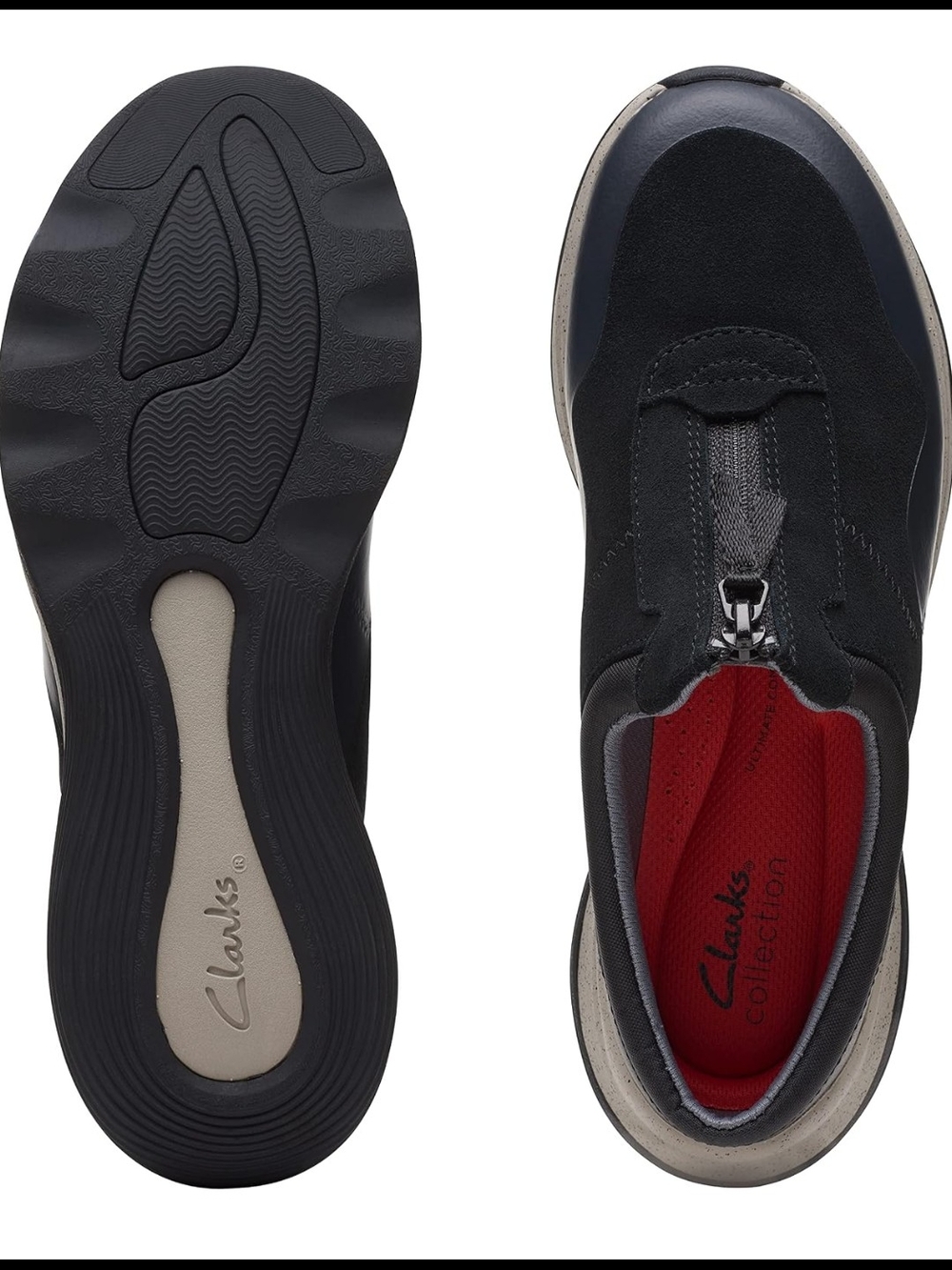 Clarks Black Slip-On Casual Loafers